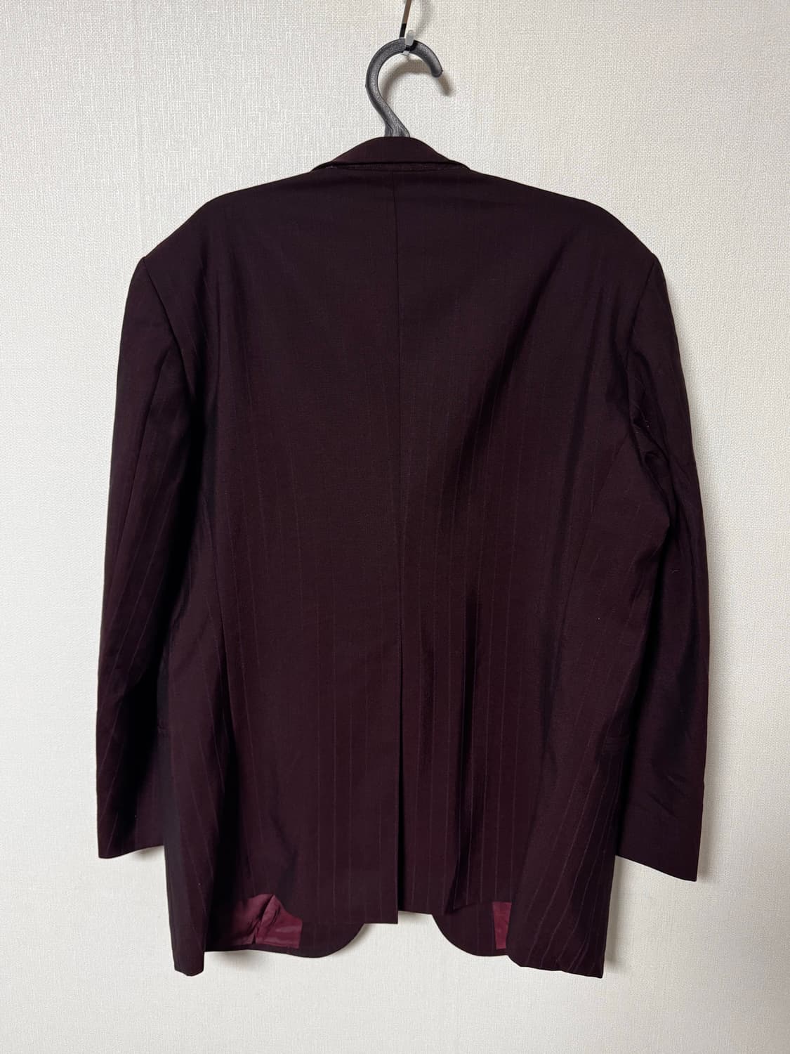 일본 도쿄 신주쿠 커스텀 와인색 스트라이프 정장 자켓 상품이미지3