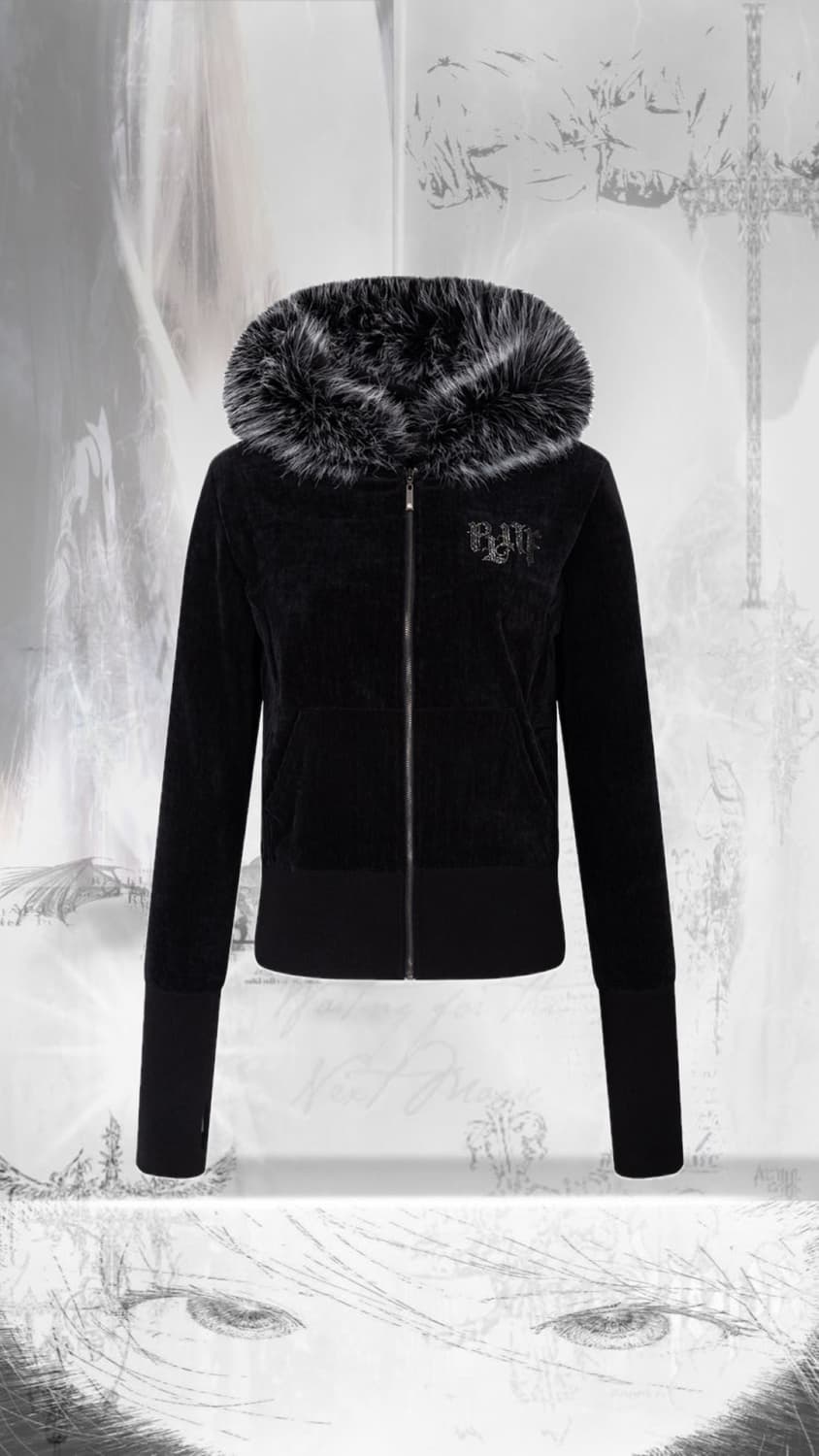 플리즈노언팔로우 - Mari Fur Hoodie Jacket  상품이미지1