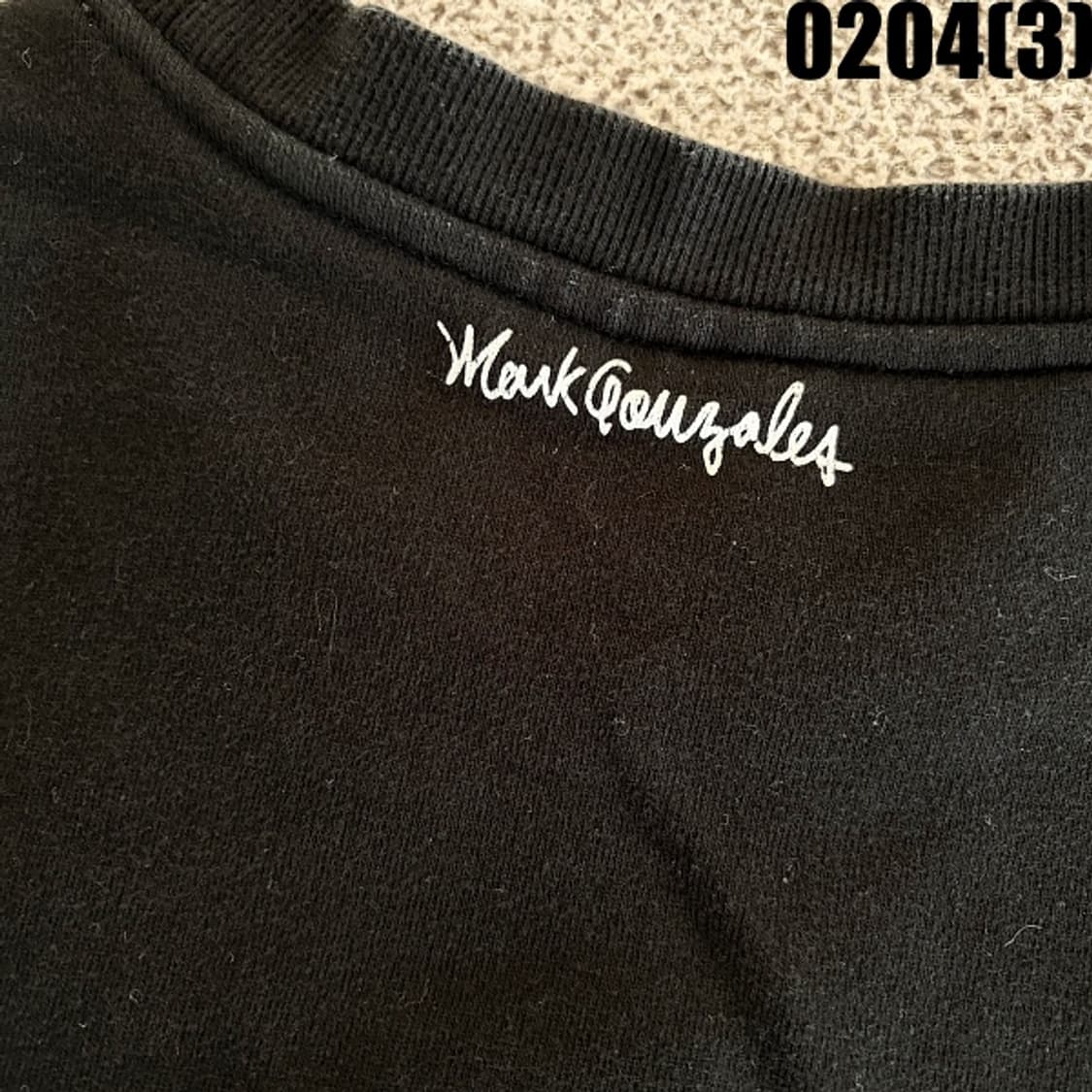 [M] 마크곤잘레스 블랙 베이직 로고 맨투맨 티셔츠 0204(3) 상품이미지4