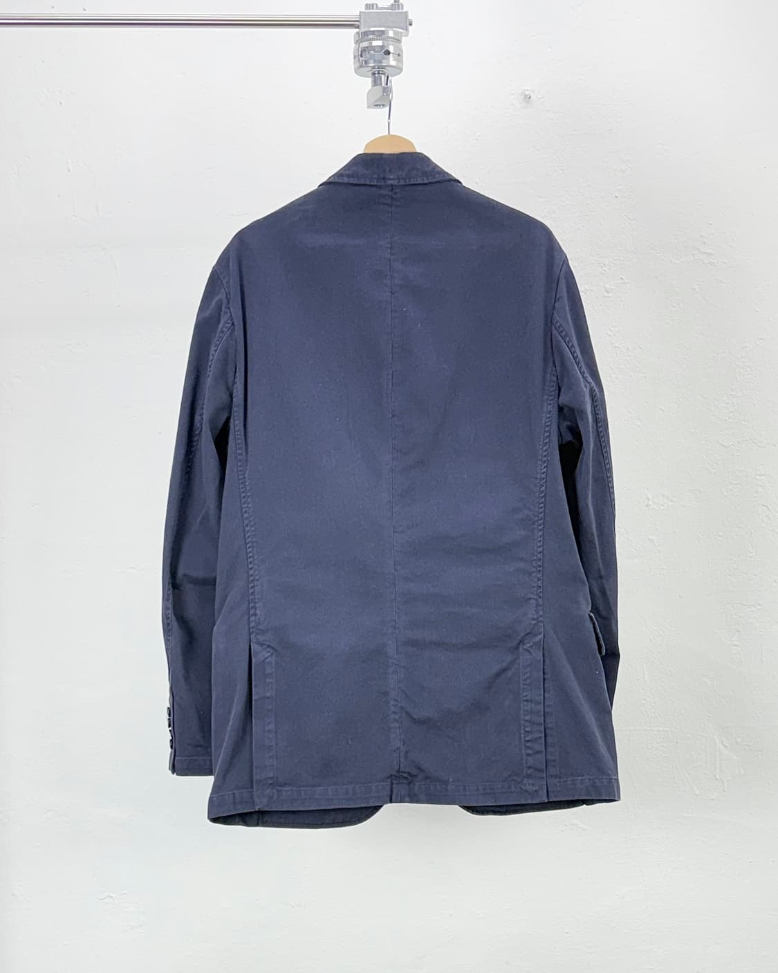 폴로 랄프로렌 90s 네이비 스크램블 와펜 3b 코튼 블레이저 자켓 상품이미지6