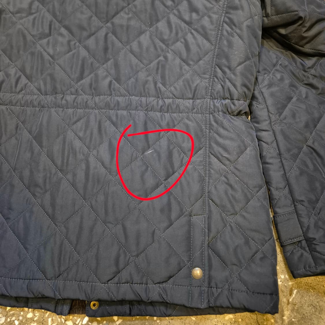 L~XL(착샷잇음) 차이나카라 네이비 퀼팅자켓  상품이미지7