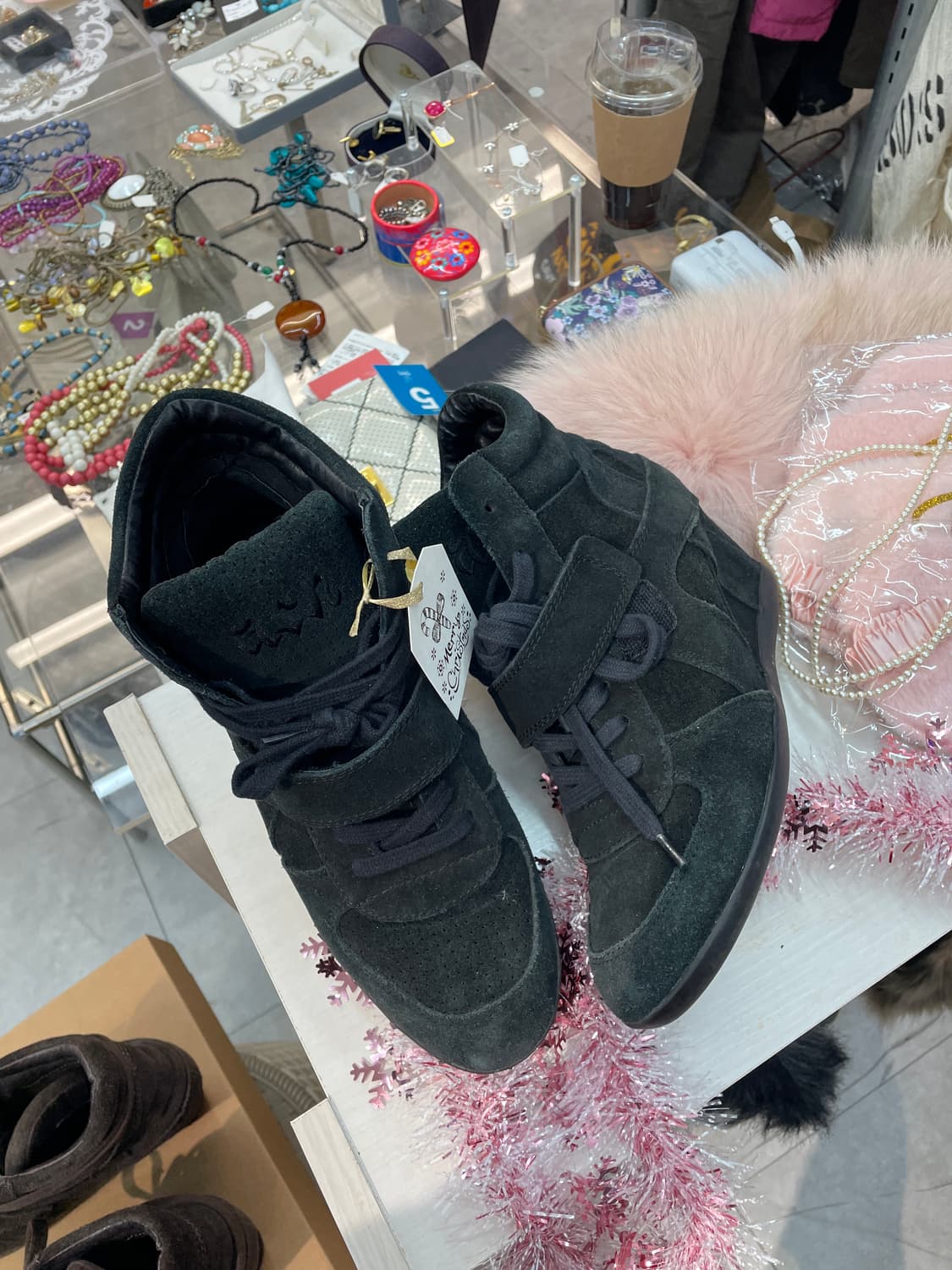 ASH 아쉬 블랙 보위 웨지힐 스니커즈 상품이미지2