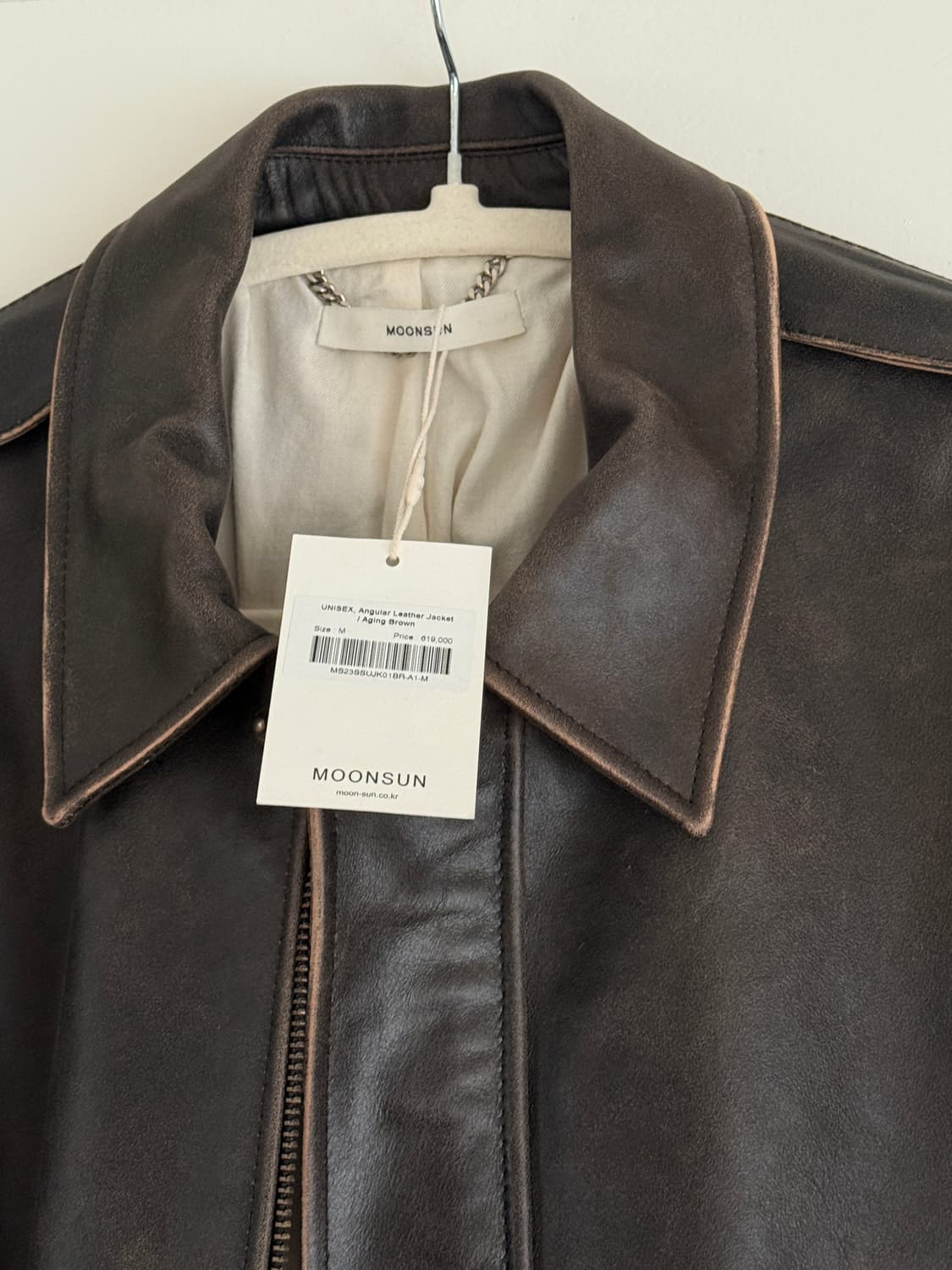 문선 moonsun 유니섹스 레더자켓 M  상품이미지2
