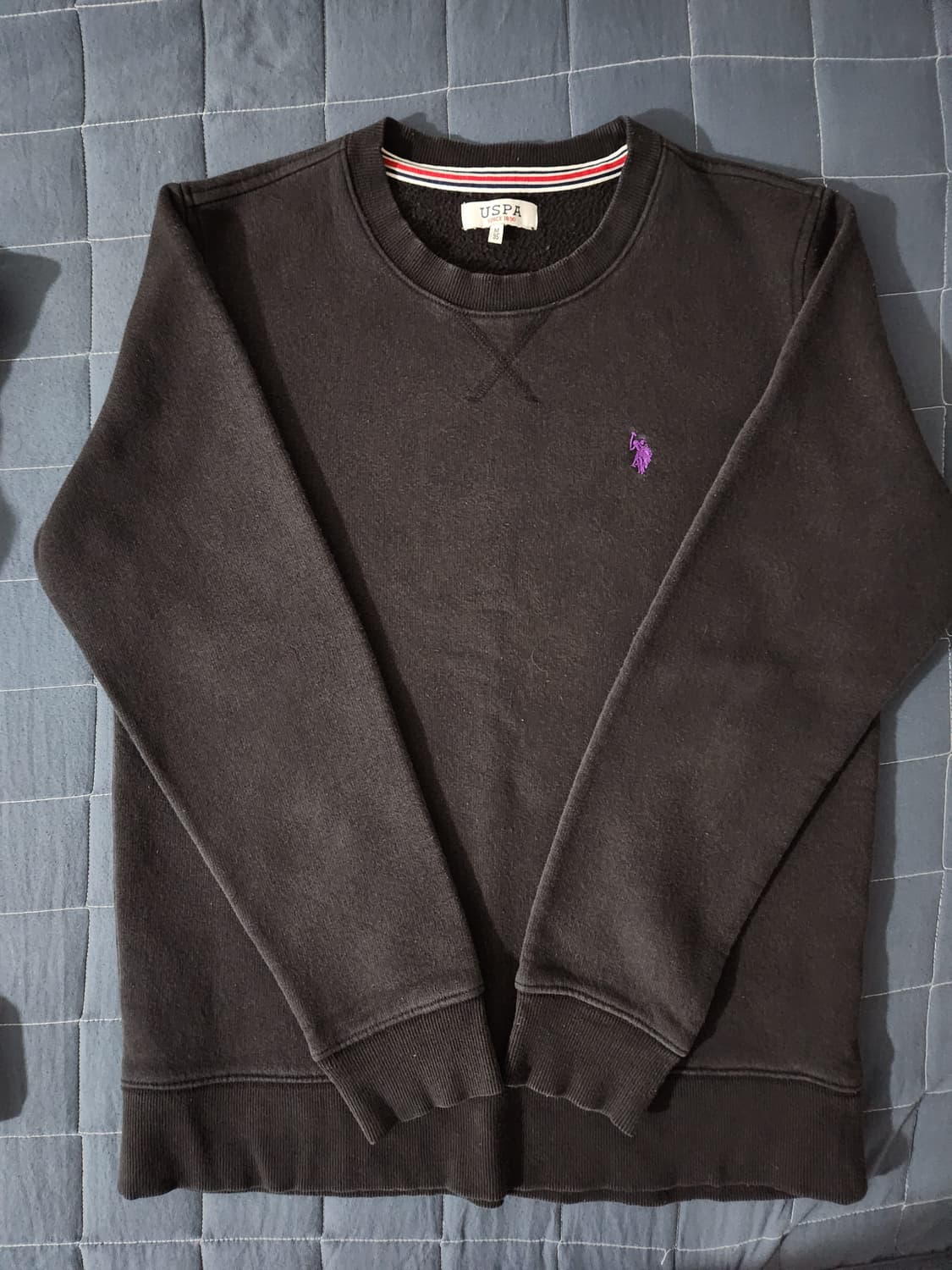 Uspa 폴로 맨투맨 블랙 그레이 네이비 상품이미지1