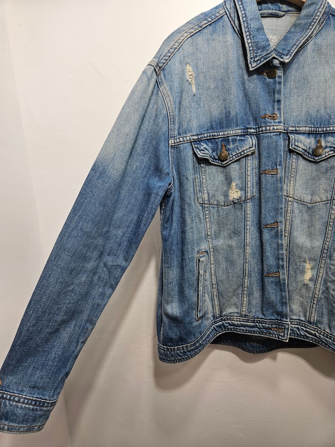 자라(ZARA) 데미지 워싱 청자켓  상품이미지7