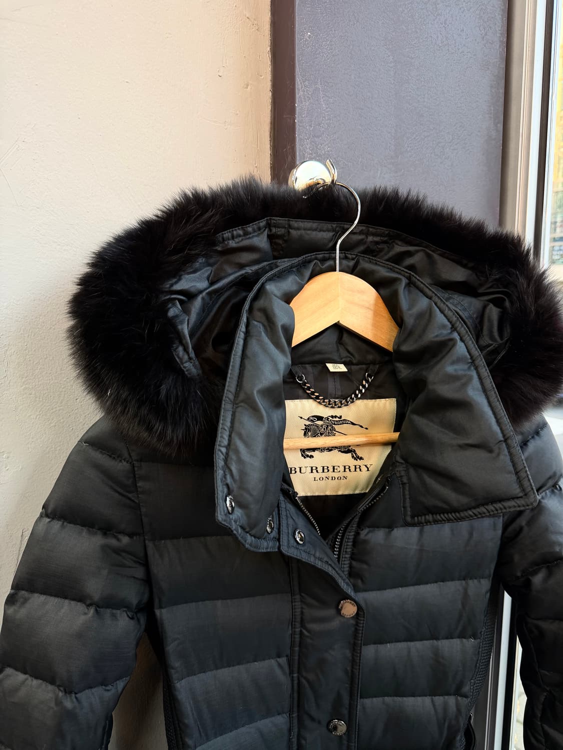 UK2/ 버버리 아비데일 벨티드 퍼 롱패딩 점퍼 상품이미지3