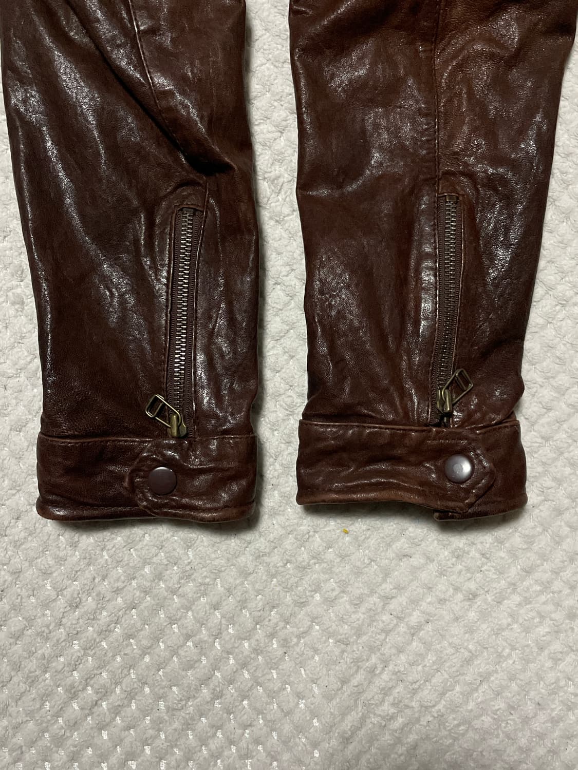 광희시장 웨스턴 무드 램스킨 양가죽 레더 자켓 브라운 상품이미지6