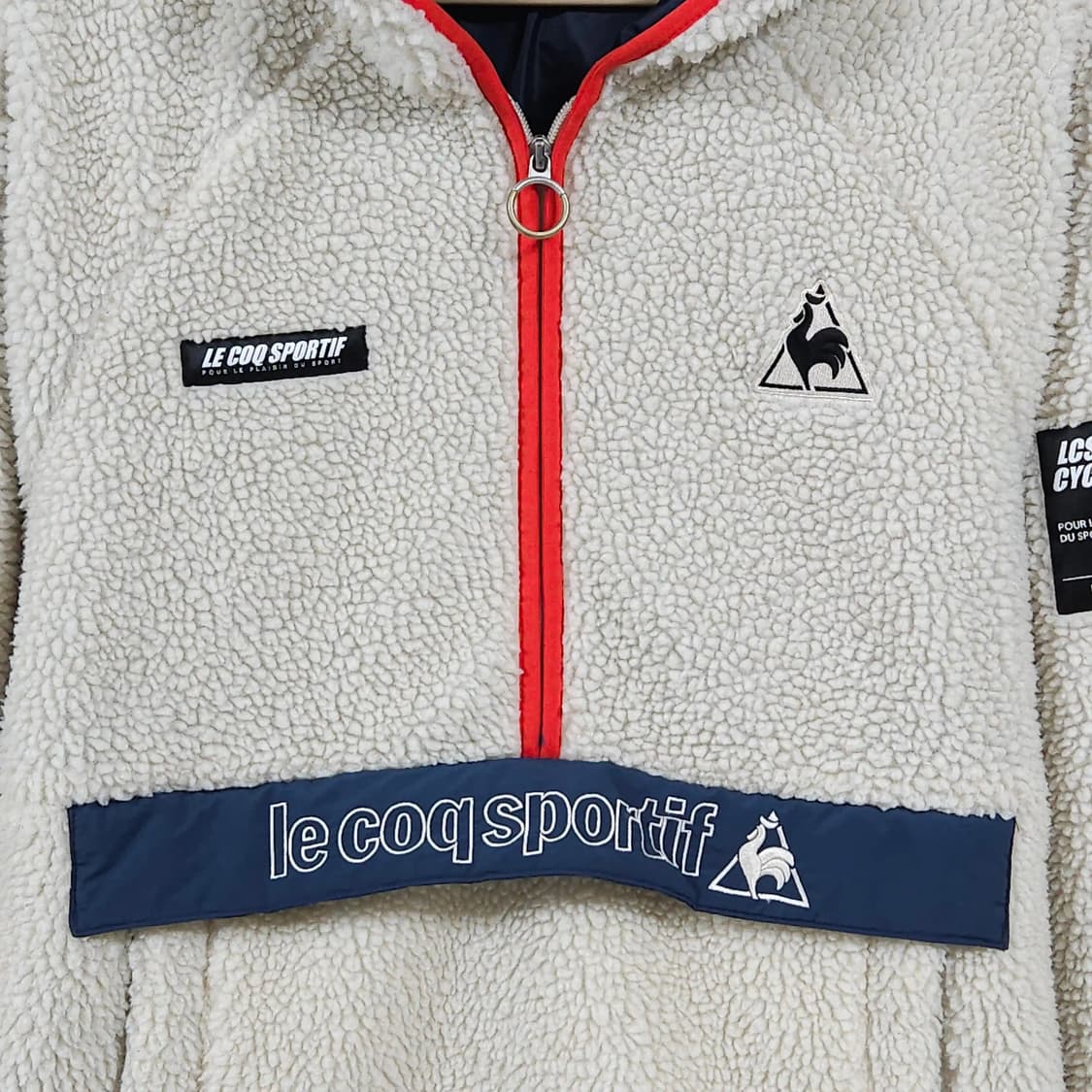 95~100)르꼬끄 아노락 반집업 뽀글이 후리스 베이지 상품이미지2