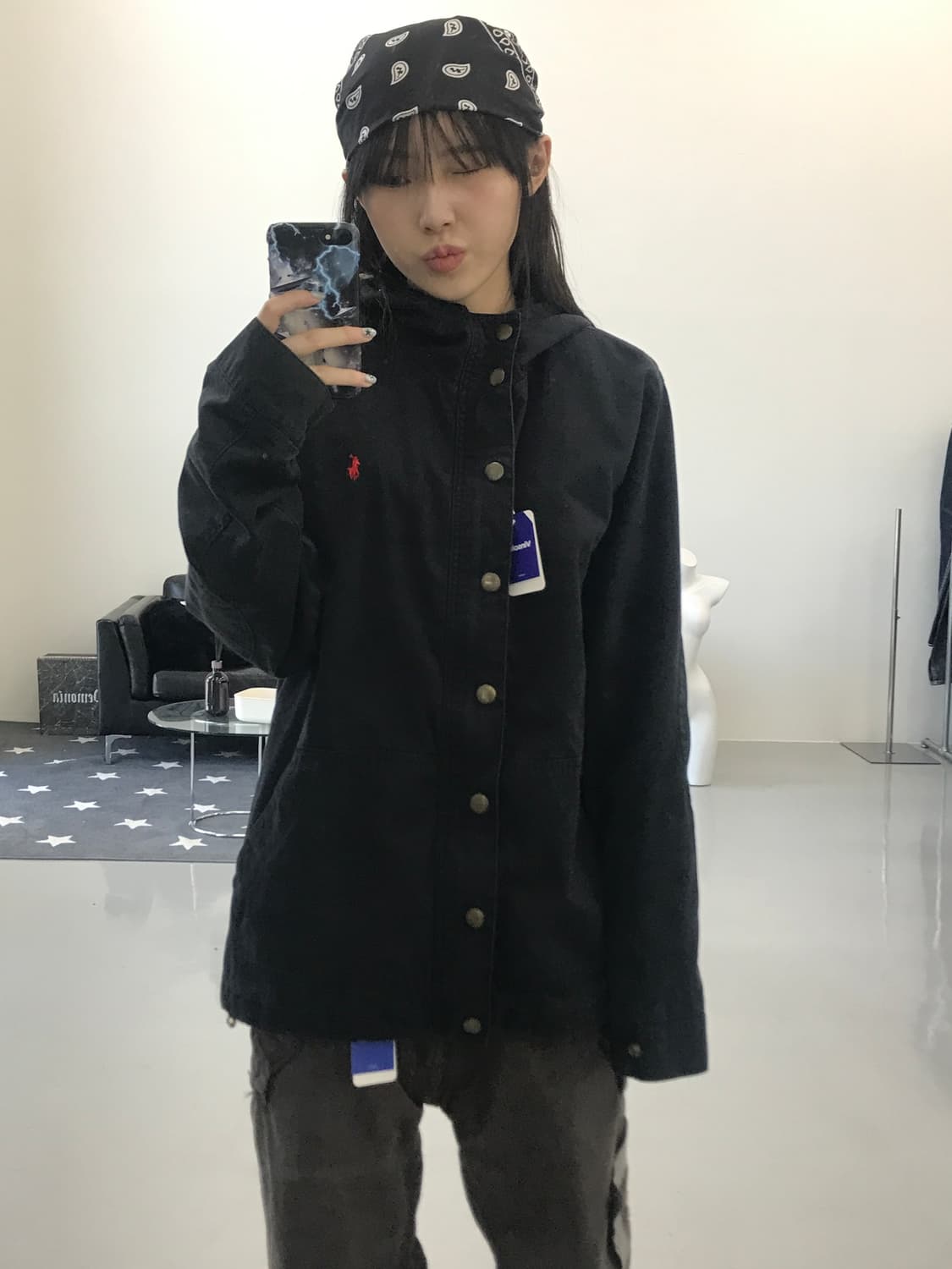 폴로 랄프로렌 블랙 후드자켓 상품이미지3