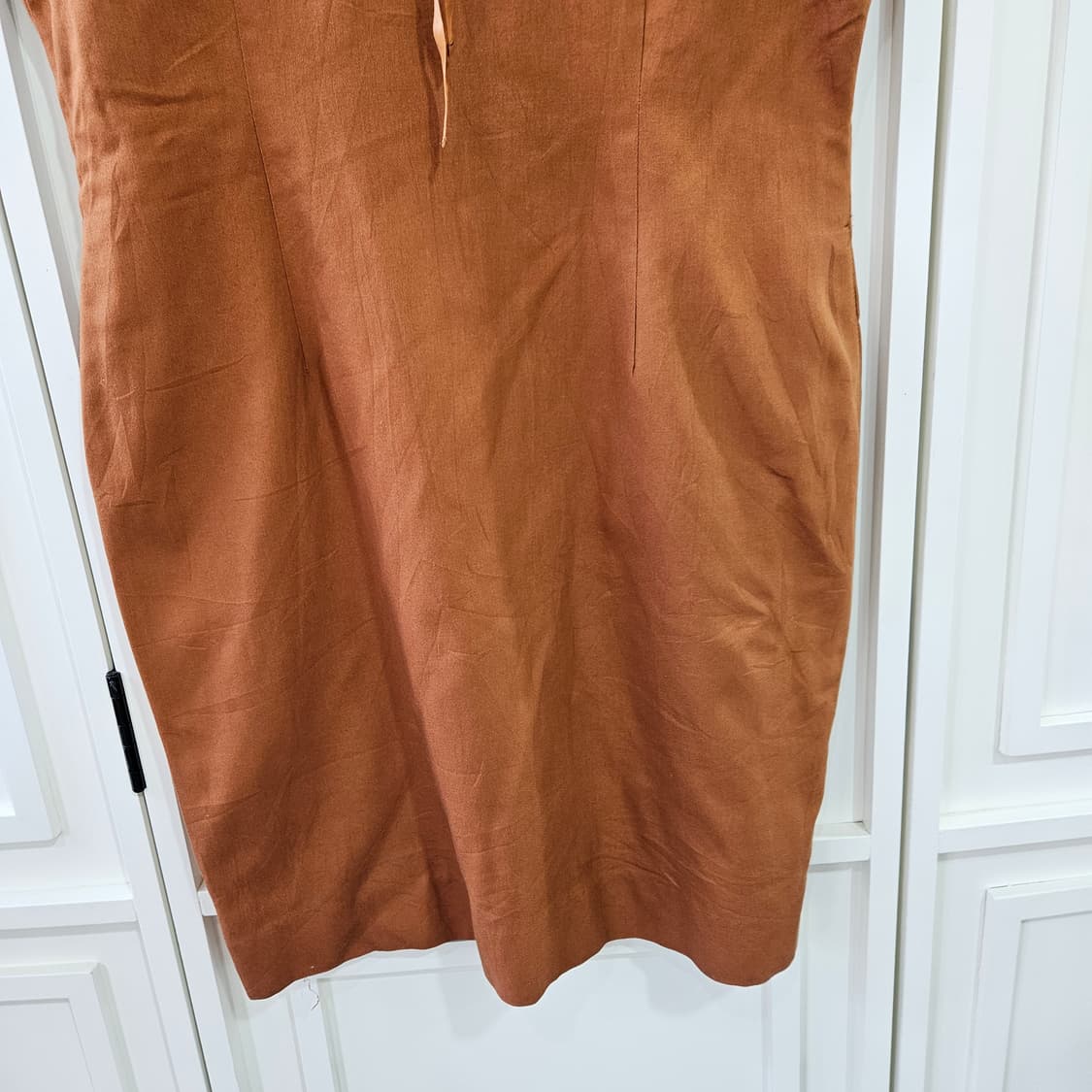 브라운 레이스 카라 리본 원피스 상품이미지6