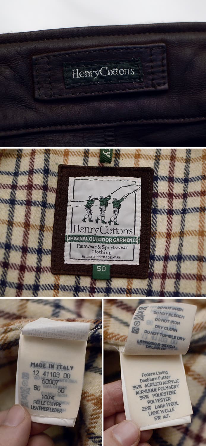 헨리코튼 오리지널 이태리 레더 클래식 헌팅 필드자켓 (50 / 105+) 상품이미지10
