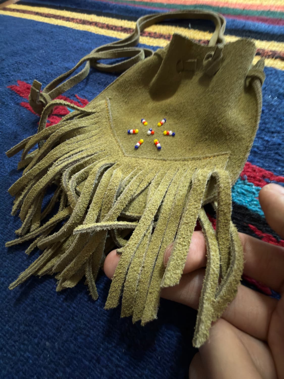 Western suede Fringe beaded mini bag 상품이미지6