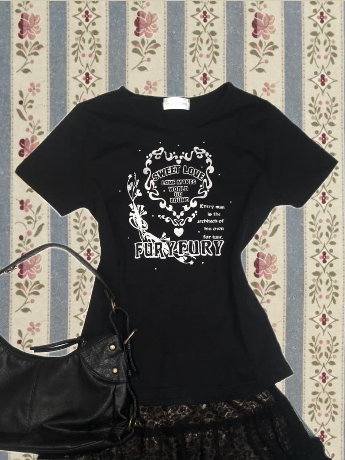 jpn vintage highteen punk beads t shirt 상품이미지5