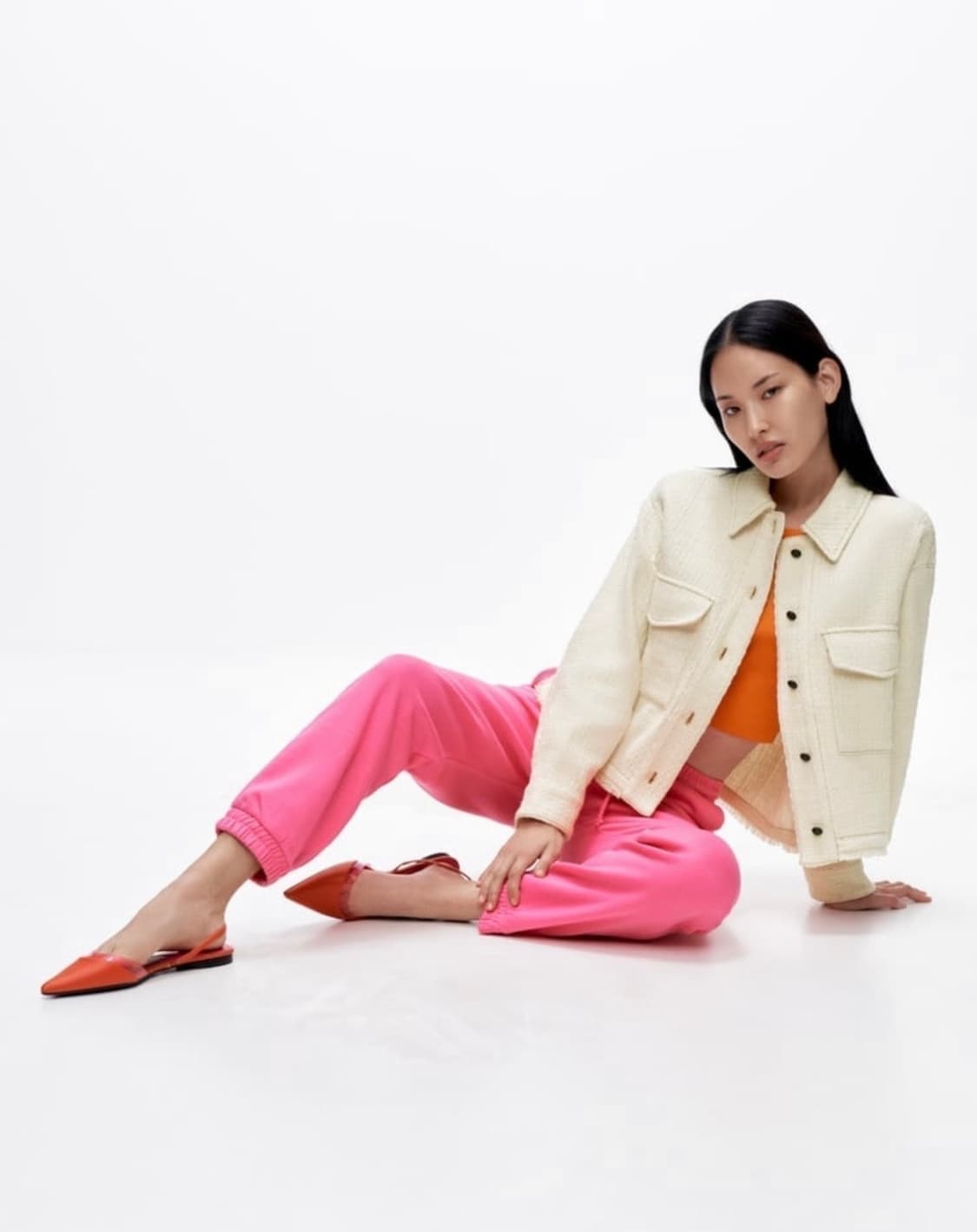 ZARA 자라 기모 조거 팬츠 핑크, 자라 기모 밴딩 팬츠 상품이미지6