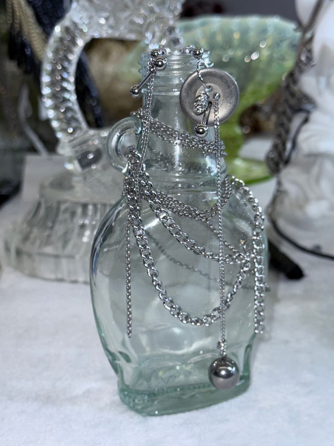 silver button earring by PJM 상품이미지4