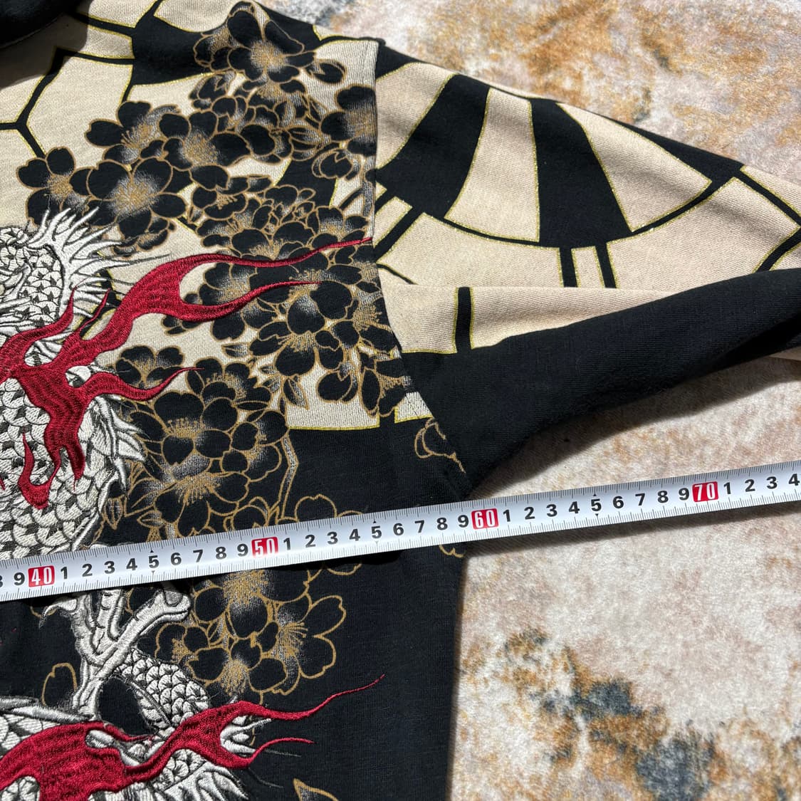 카라쿠리 타마시 빈티지 용자수 후드집업 상품이미지8