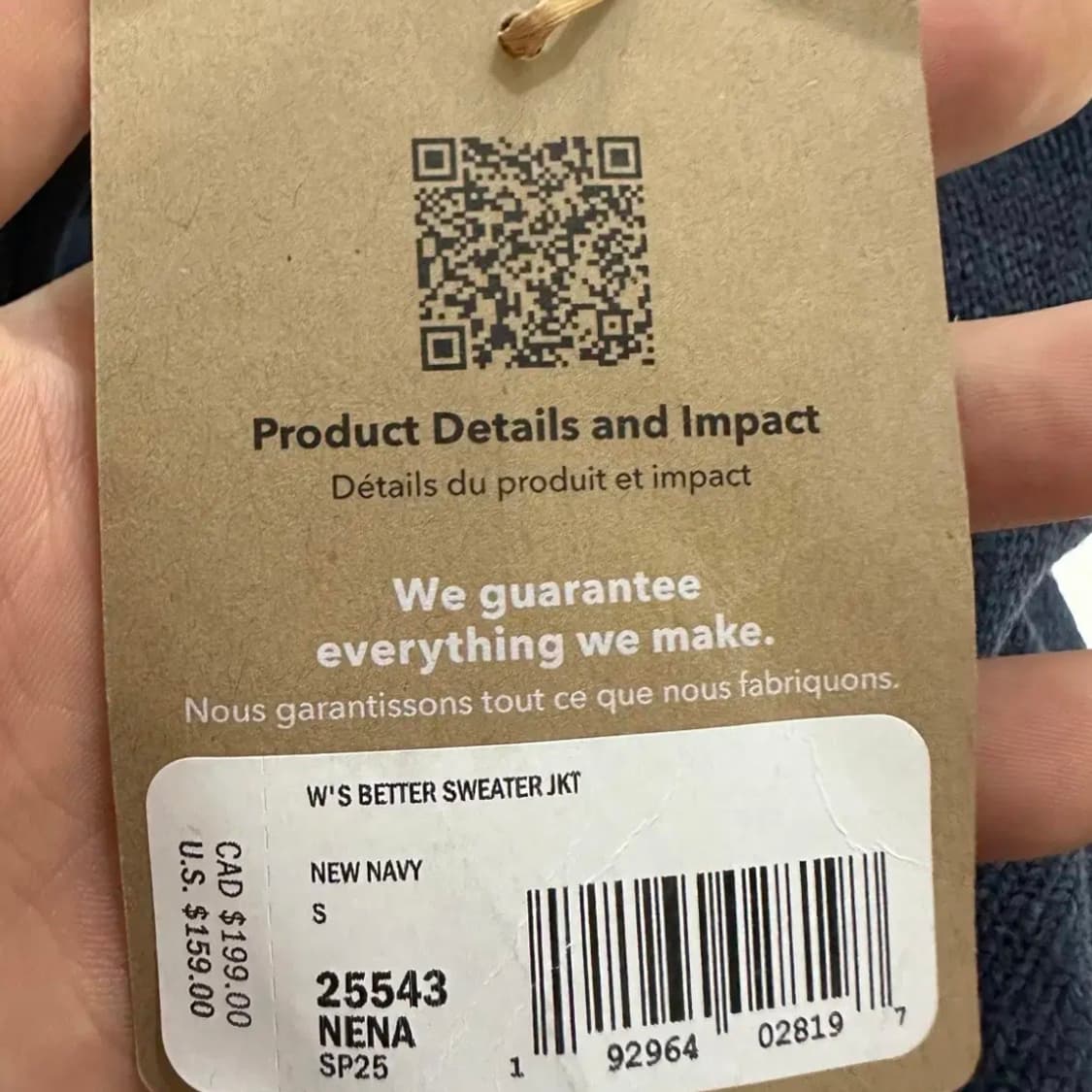 (새상품) 파타고니아 네이비 플리스 자켓 상품이미지5