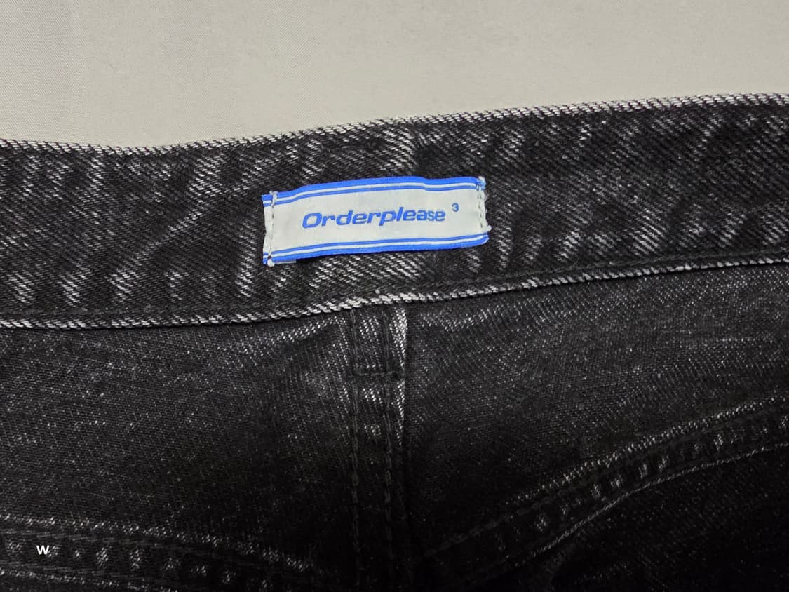 오더플리즈 블랙 데님 팬츠 [사이즈3] 상품이미지6