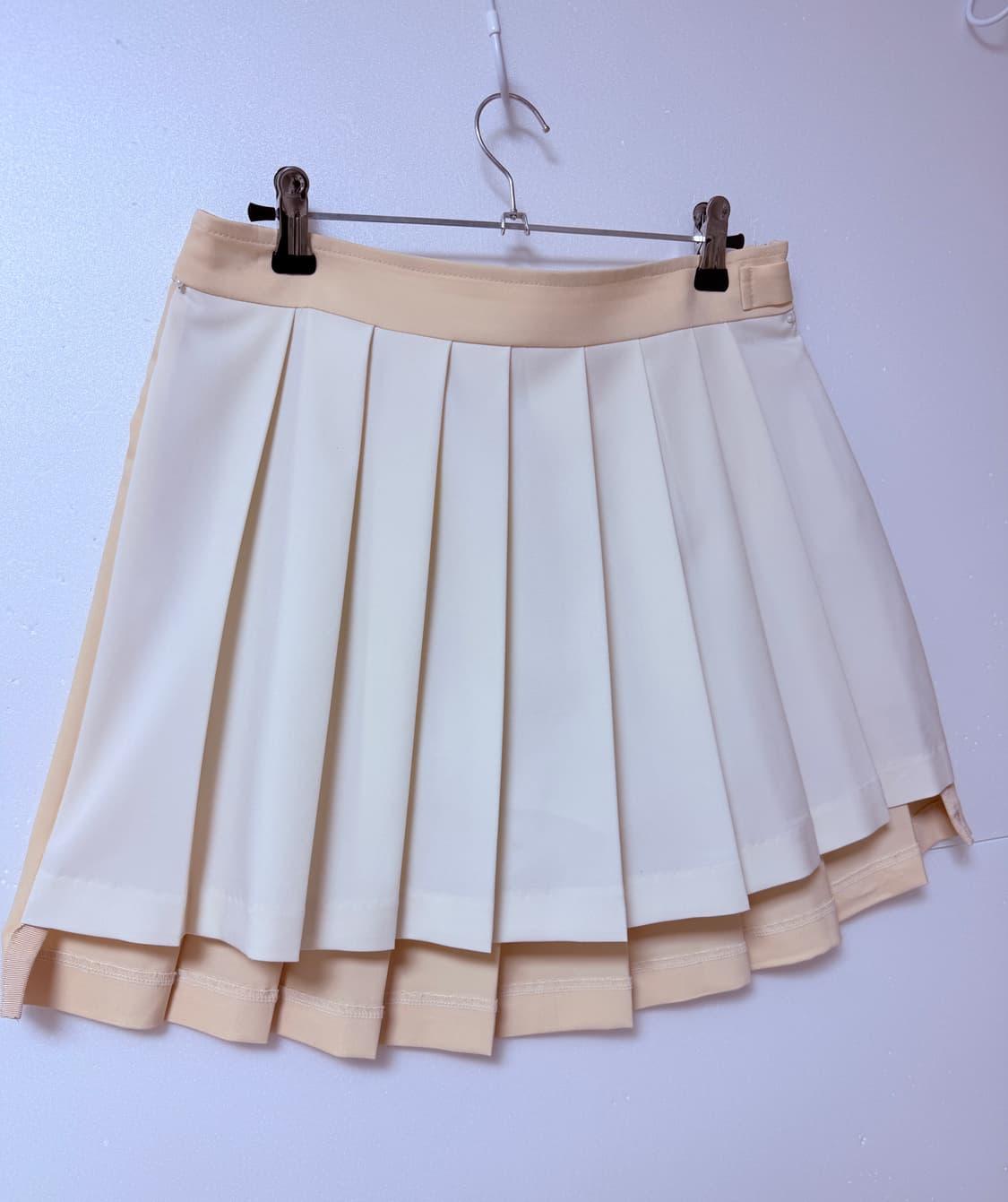 데일리쥬드 플리츠 스커트 베이지 테니스룩 속바지 일체형 M 상품이미지2