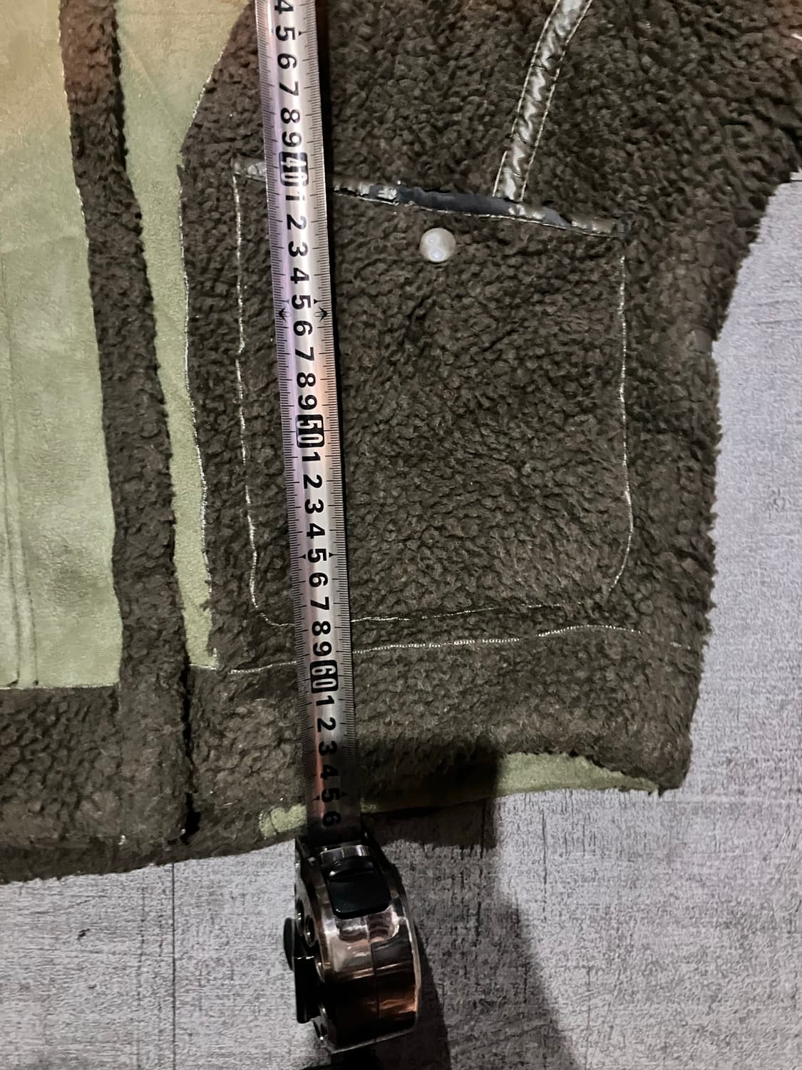 일본빈티지 Sly 올드스쿨아메카지 혁오풍너드 배색 무스탕자켓 상품이미지3