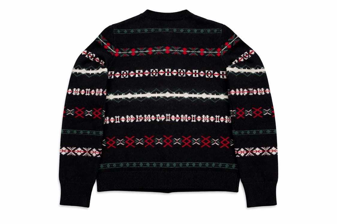 JPN 일본 빈티지 노르딕 페어아일 보헤미안 패턴 울 니트 가디건 스웨터 상품이미지2