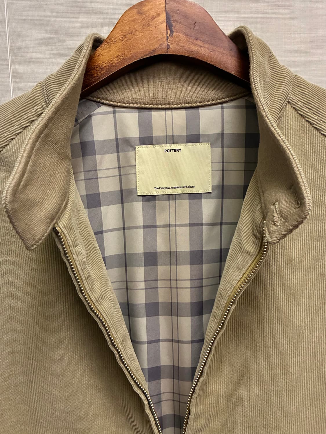 (3/105)POTTERY 포터리 코듀로이 투웨이 해링턴자켓 베이지 상품이미지3