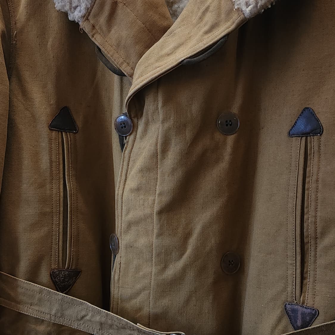 50s 프랑스 매키노 코트 랜치코트 옥스포드 패브릭 에스키모 L 상품이미지4