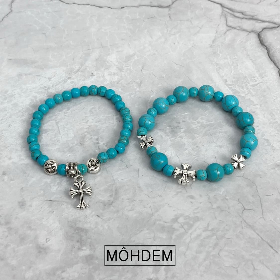 [Unisex] 크로스2 터키석 원석 팔찌 상품이미지7