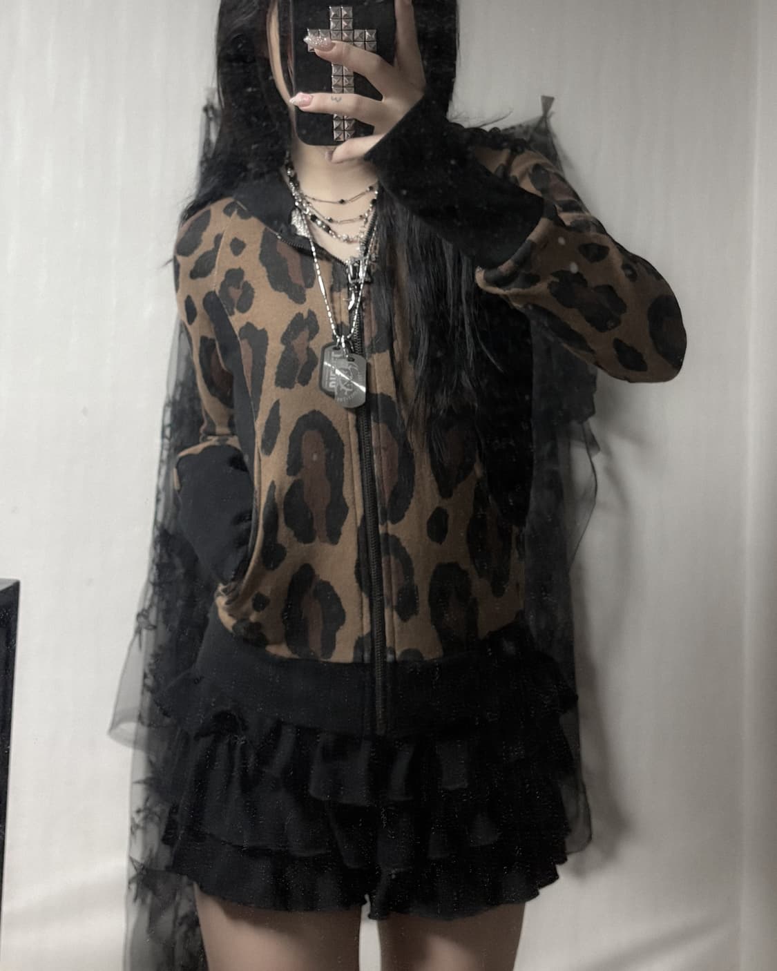 펑크 y2k 레오파드 후드집업  상품이미지2