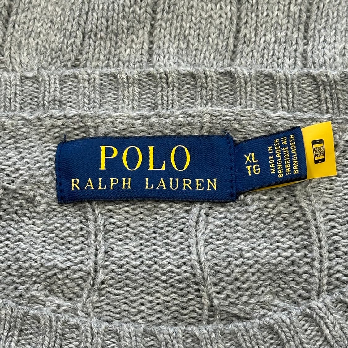 XL 폴로랄프로렌 코튼 그레이 케이블 니트 상품이미지4