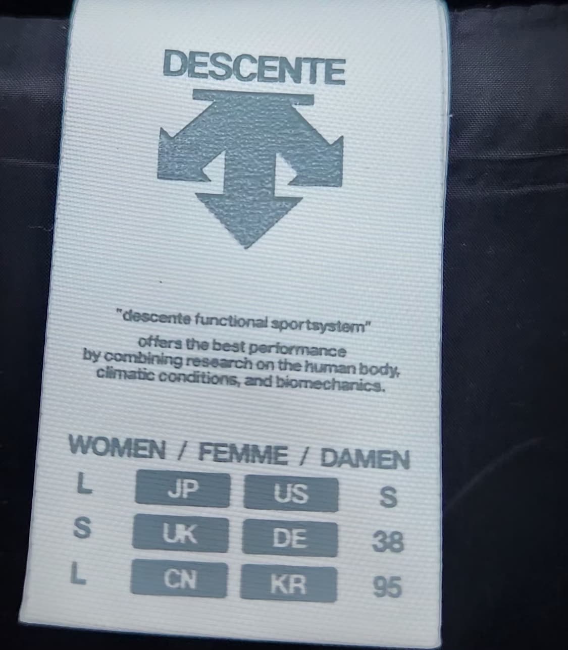 데상트 95 66 집업조끼 M 상품이미지3