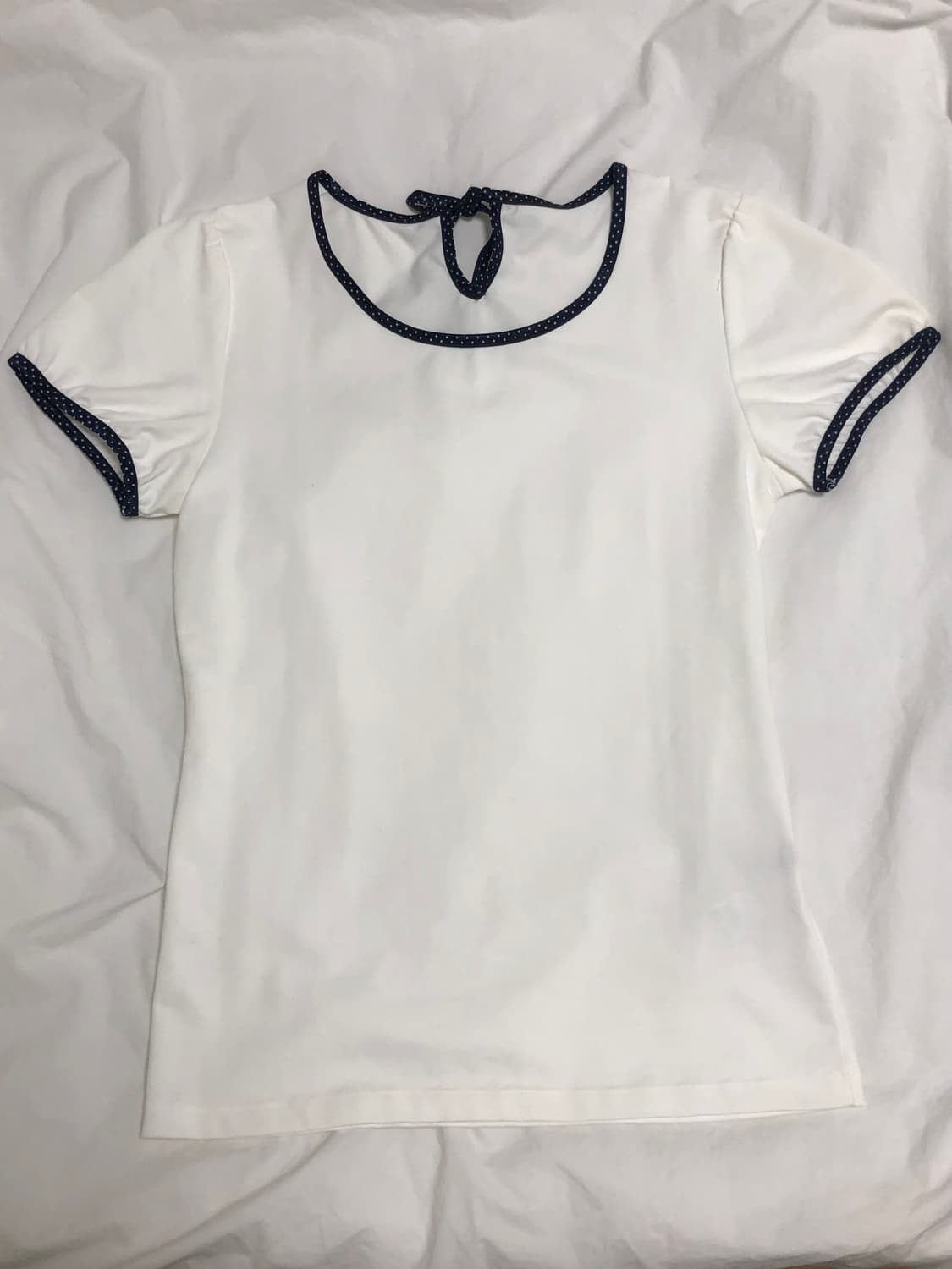 도트 리본 퍼프 반팔티 상품이미지1