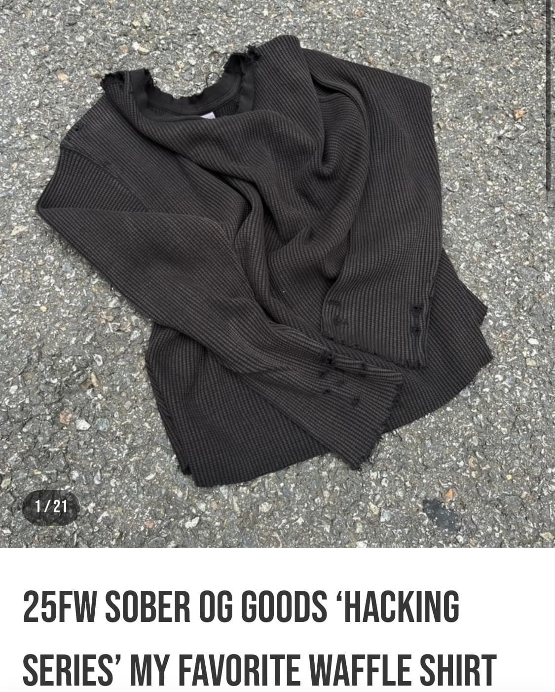 sober og goods waffle shirt 상품이미지1