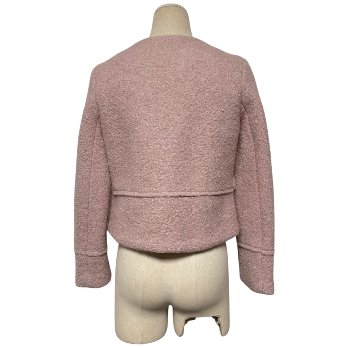 3792 핑크 토끼털 모직 퍼자켓 상품이미지2