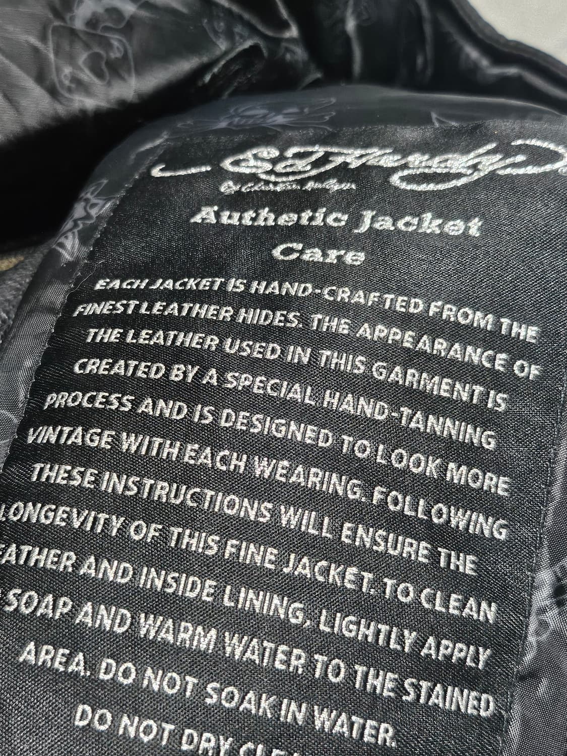 에드 하디 양가죽 자수 가죽자켓 L 상품이미지8