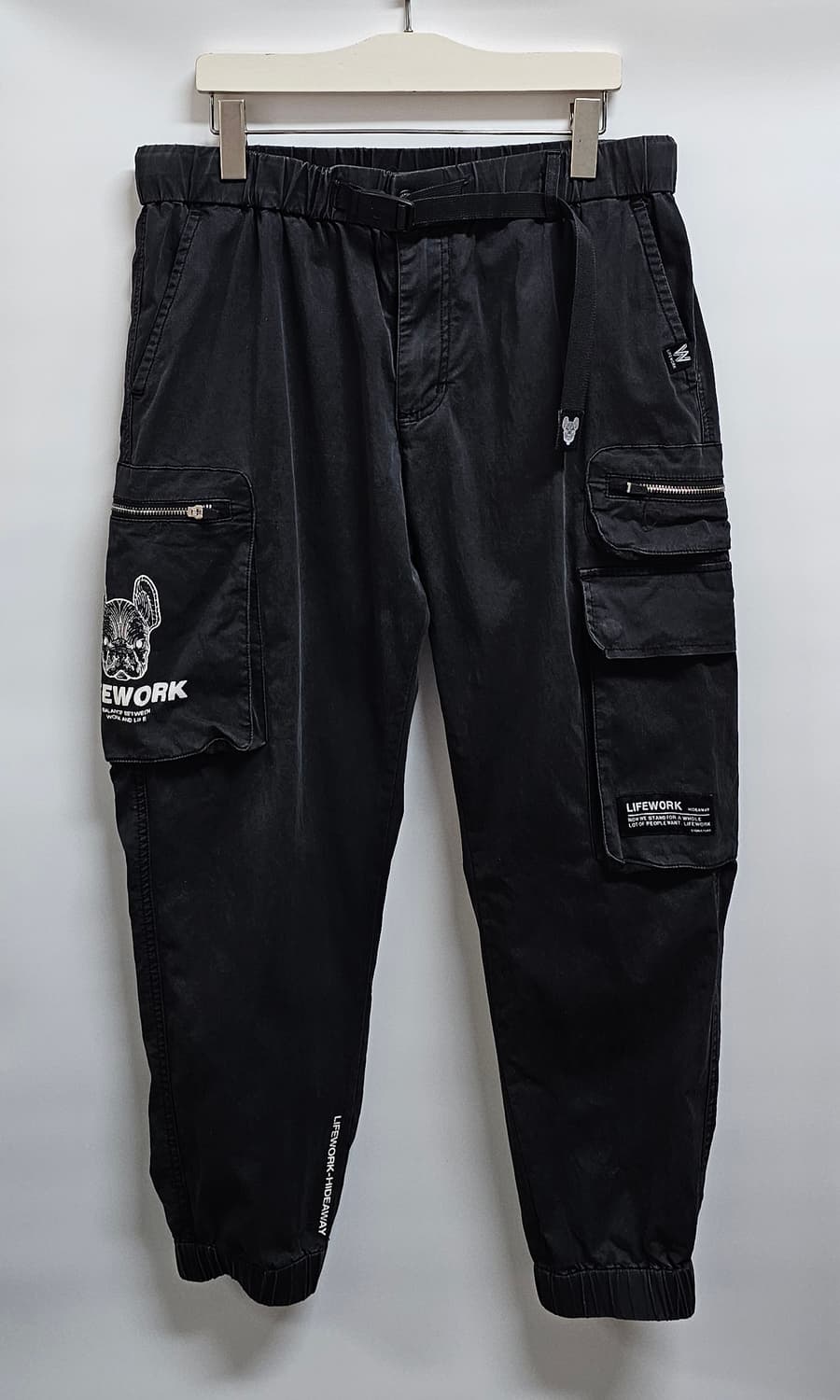 라이프워크 블랙 카고 조거팬츠 L 상품이미지1