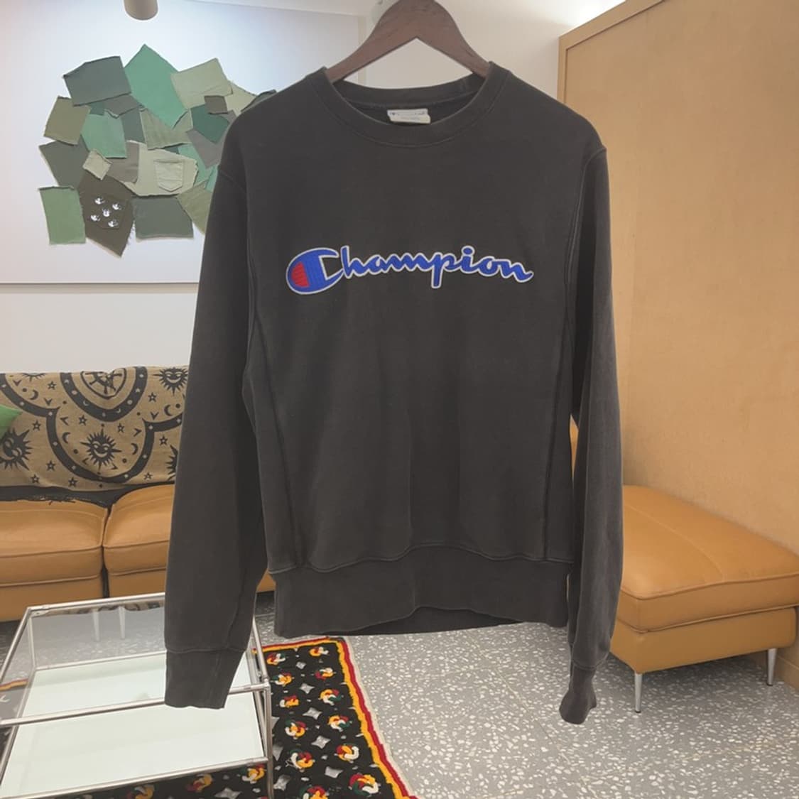 챔피언 리버스위브 레트로 빅로고 기모 맨투맨 S C07567 상품이미지3