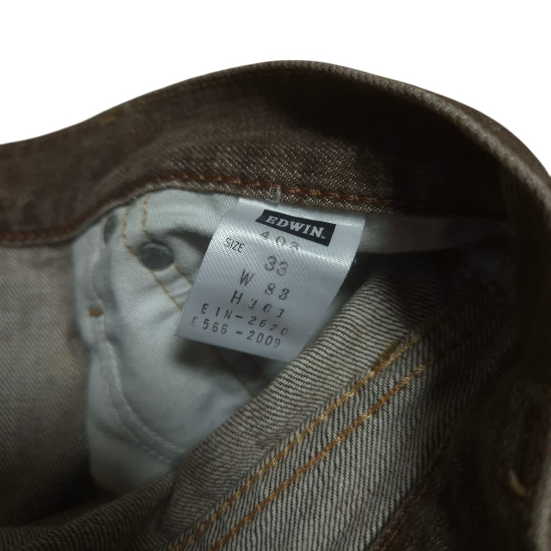 에드윈 403 브라운 레귤러 스트레이트 팬츠 상품이미지8