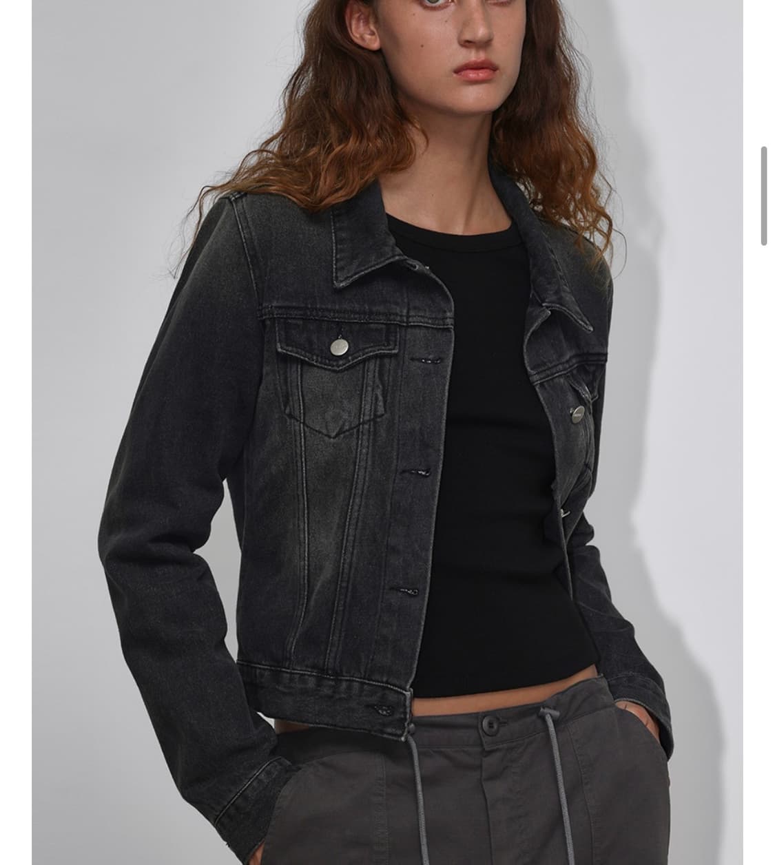 블랙업 흑청 데님자켓 상품이미지1