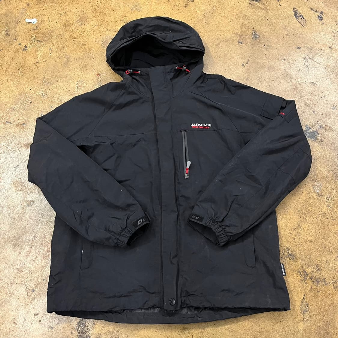 [정품/L] 디키즈 블랙 후드 바람막이 자켓 b16 상품이미지2