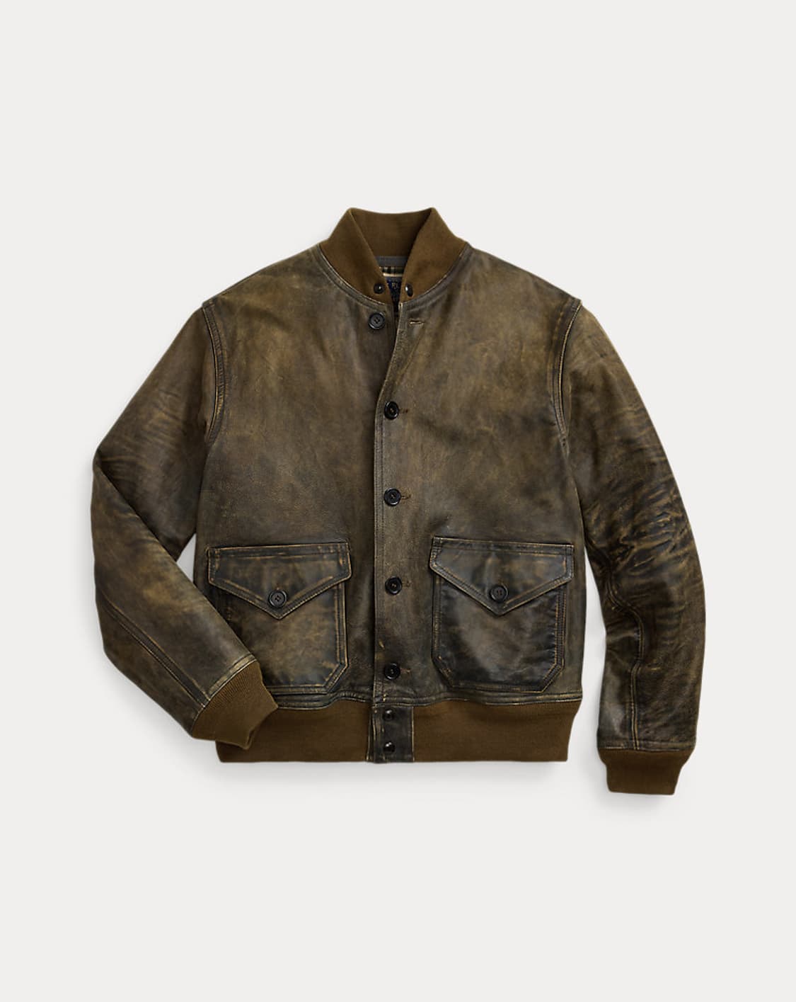 더블알엘 인디고 레더 보머 재킷 라지사이즈 상품이미지2