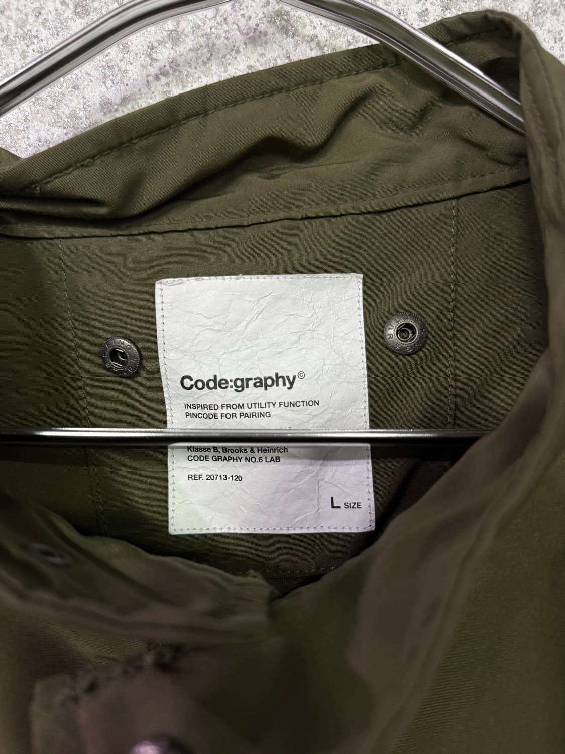 코드그라피 카키 오버핏 필드 자켓 B4369 상품이미지5