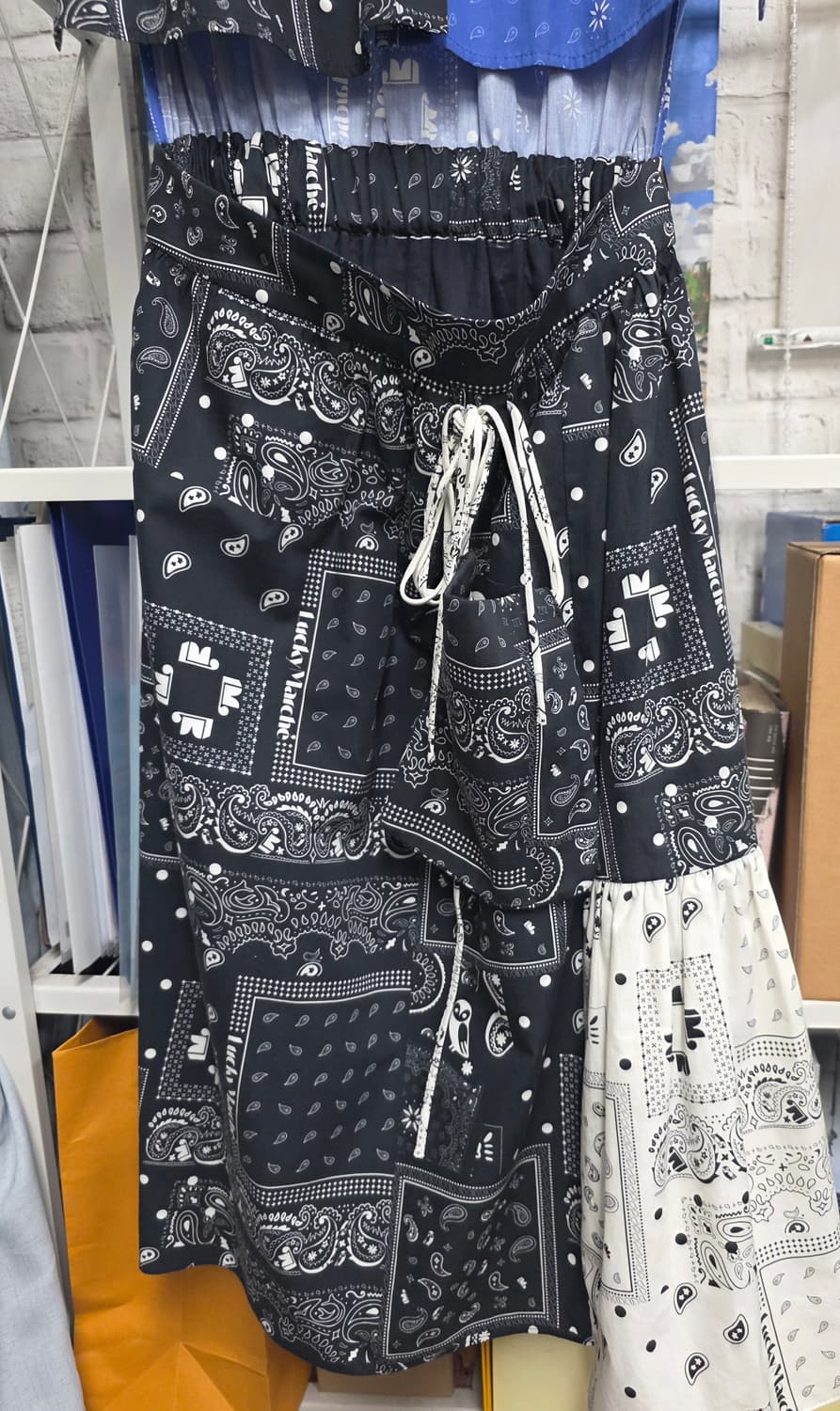 럭키마르쉐 나시 민소매 원피스 S 55 페이즐리 롱원피스 WM81 상품이미지3