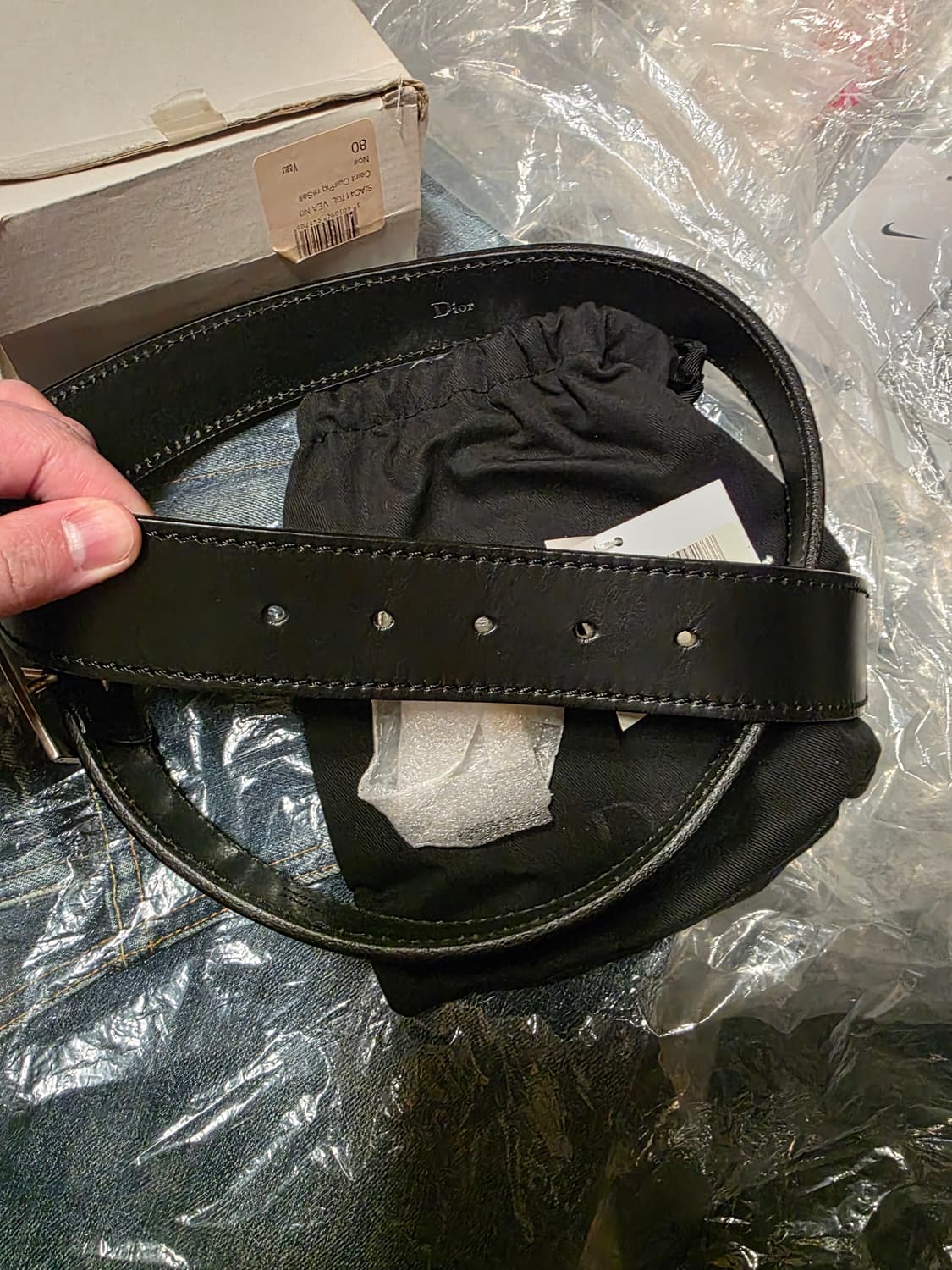 디올옴므 d벨트 블랙 85사이즈 상품이미지4