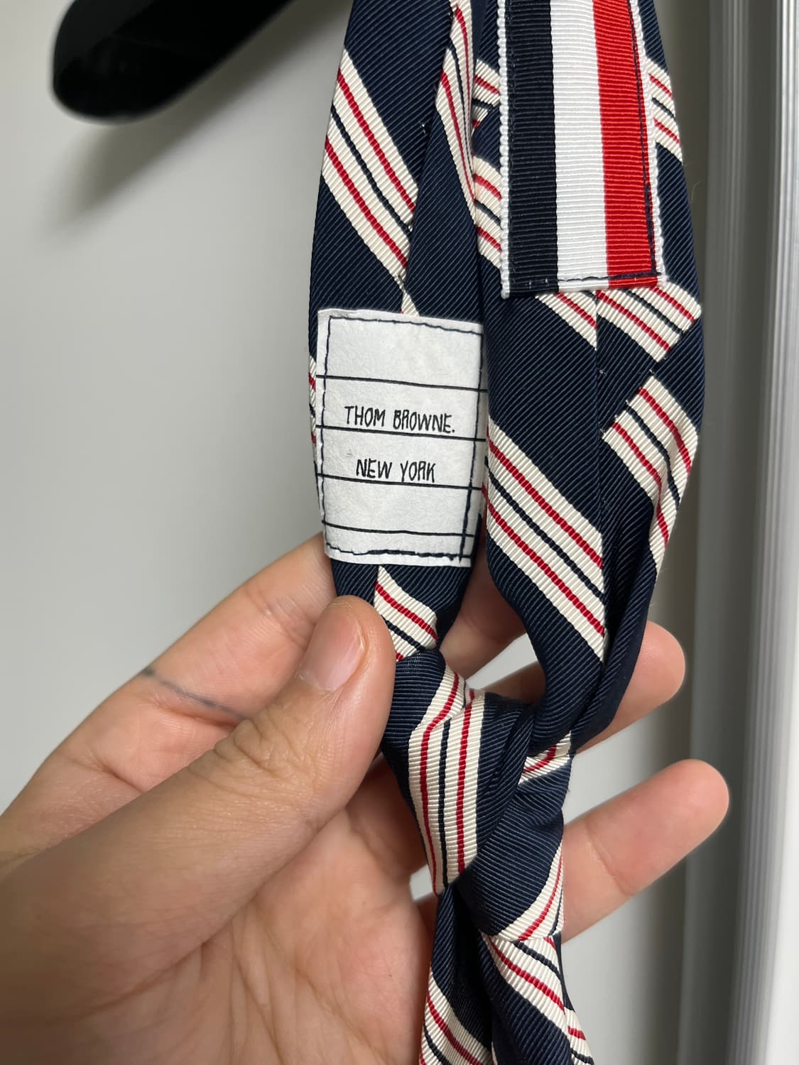 톰브라운 네이비 스트라이프 타이 상품이미지3