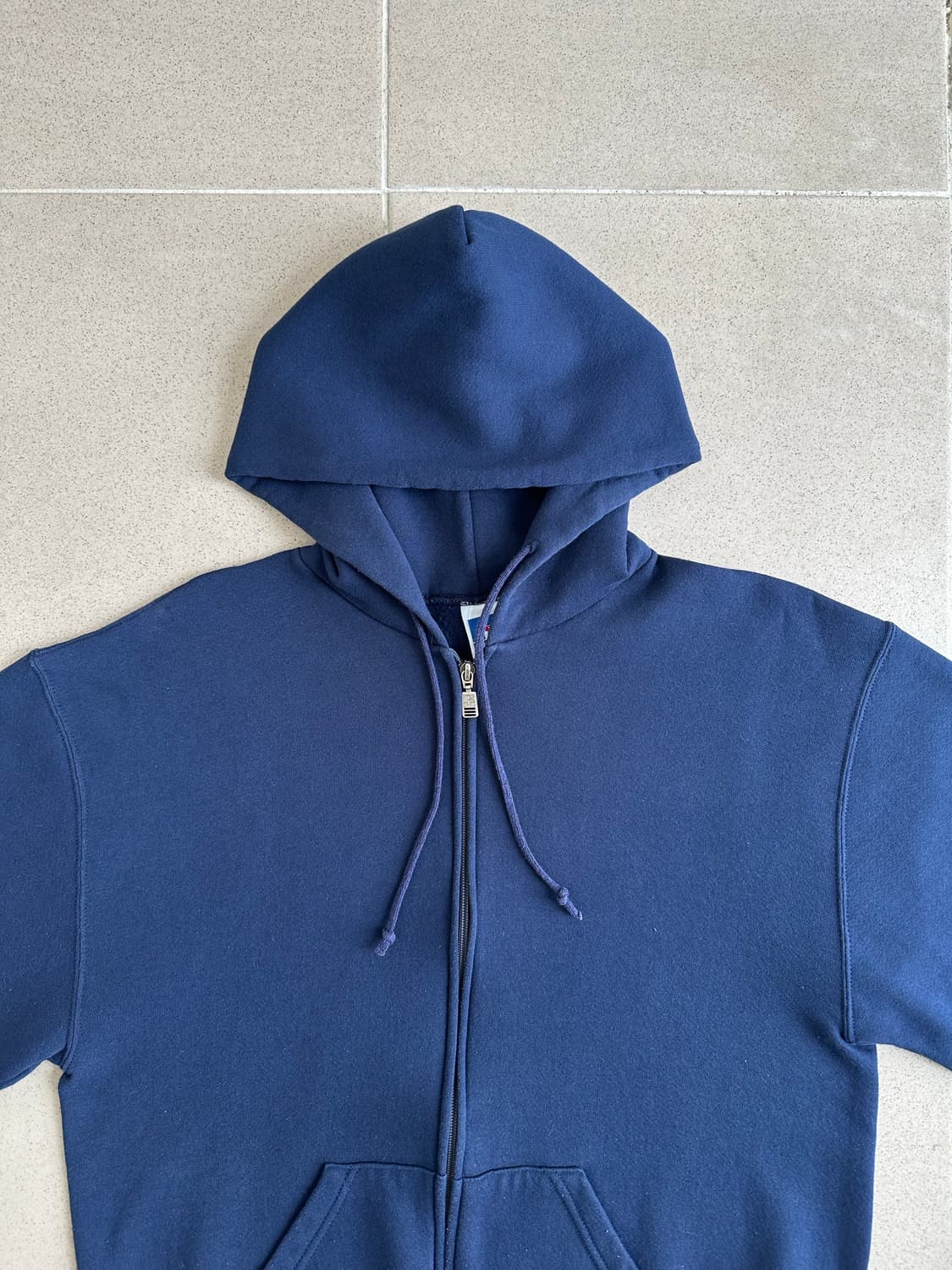 90s 빈티지 러셀 후드집업 네이비 M 상품이미지4