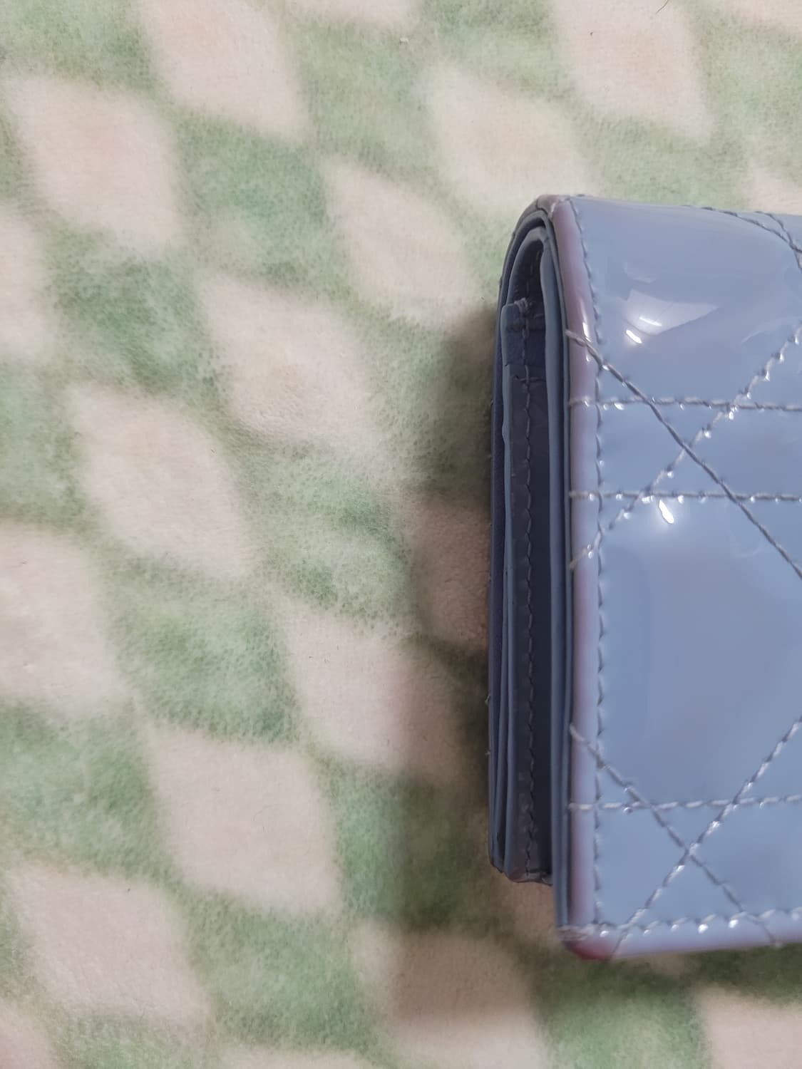 무료배송) 레이디 디올 반지갑 블루 상품이미지7