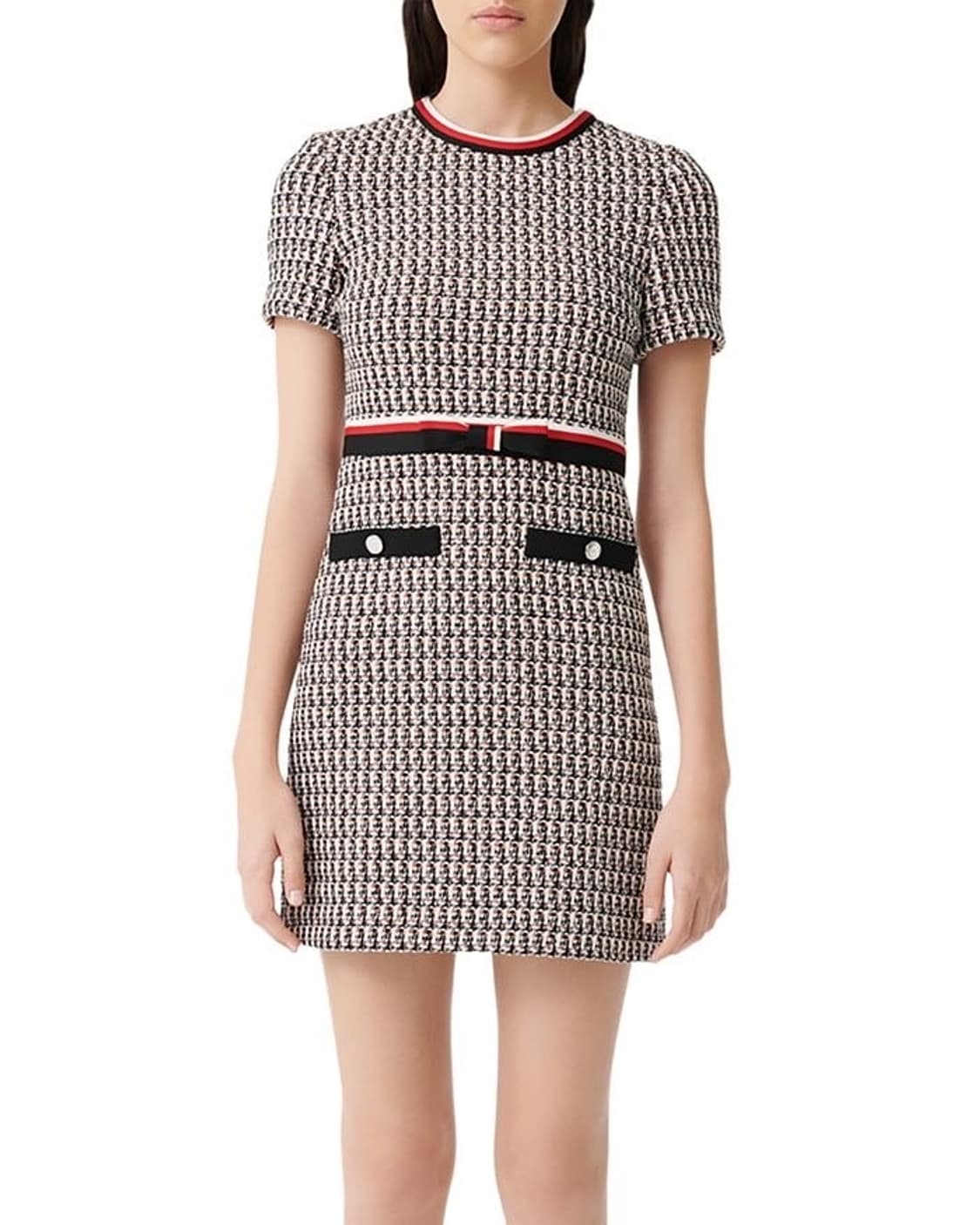 (옷장정리)마쥬 멀티컬러 벨티드 트위드 원피스 36 상품이미지9