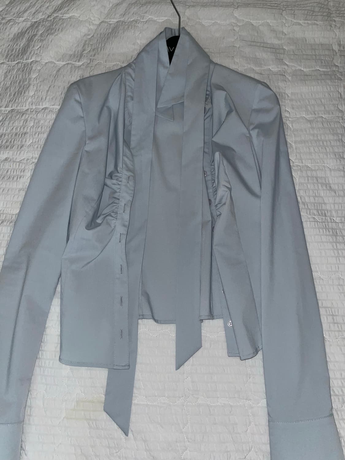 페인오어플레져 비비안 스카프 셔츠 블루 s 상품이미지2