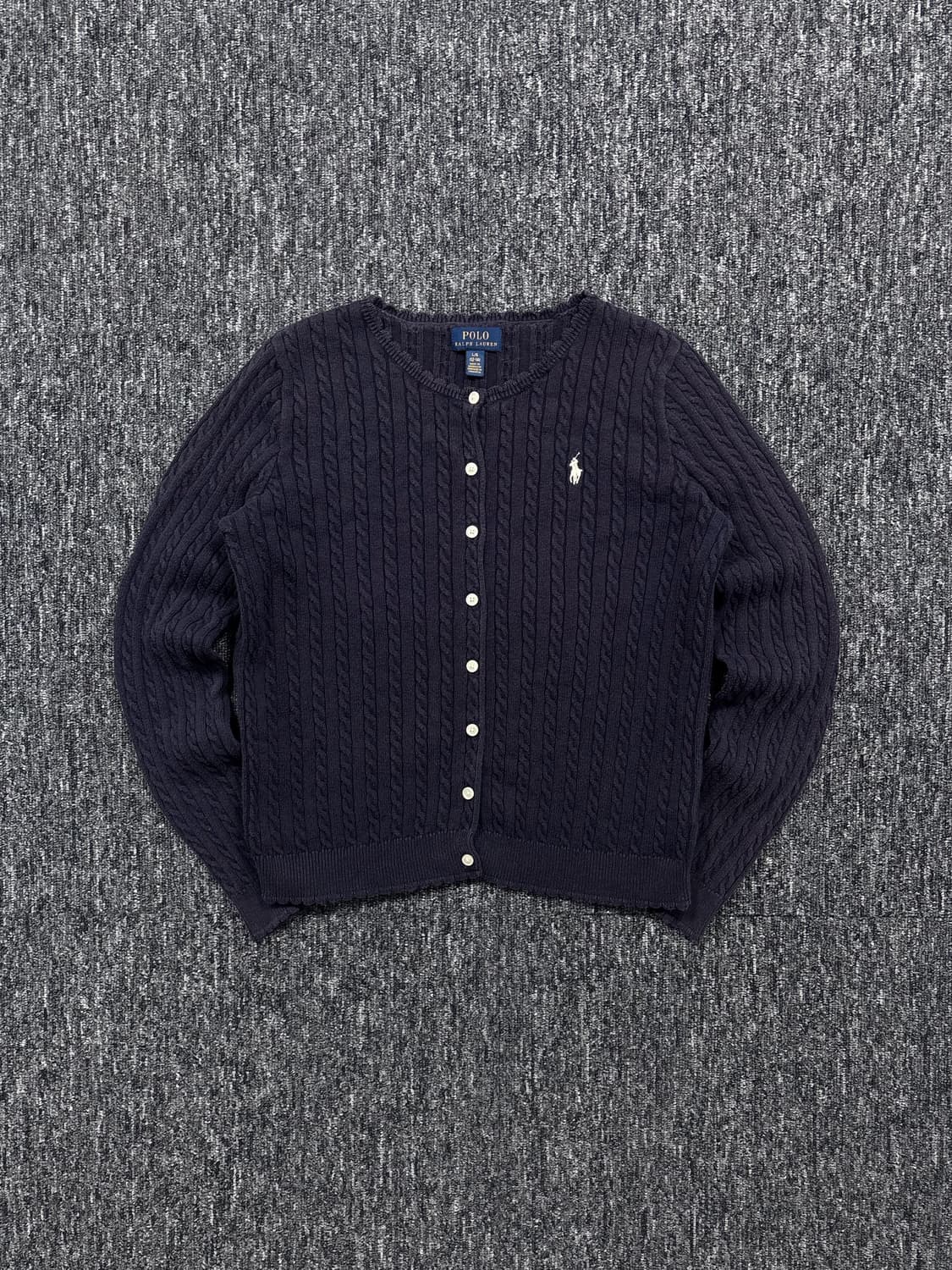 폴로 네이비 꽈배기 가디건 상품이미지3